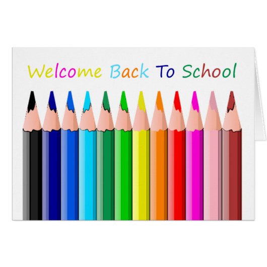 Welcome Back To School ! Cards (Front Horizontal)