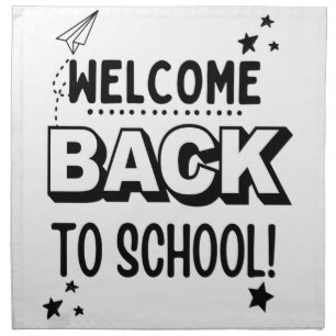 Welcome Back to school! Cloth Napkin