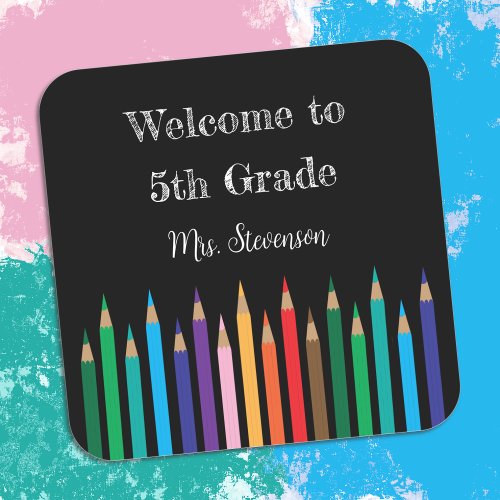 Welcome Back_to_School Colored Pencils Stickers 