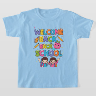 WELCOME BACK TO SCHOOL – Colorful Kids T-Shirt Des