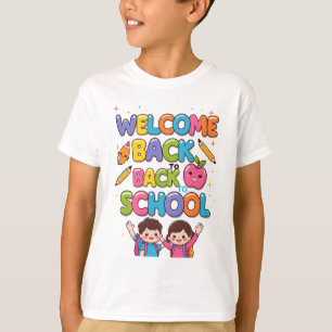 WELCOME BACK TO SCHOOL – Colorful Kids T-Shirt Des