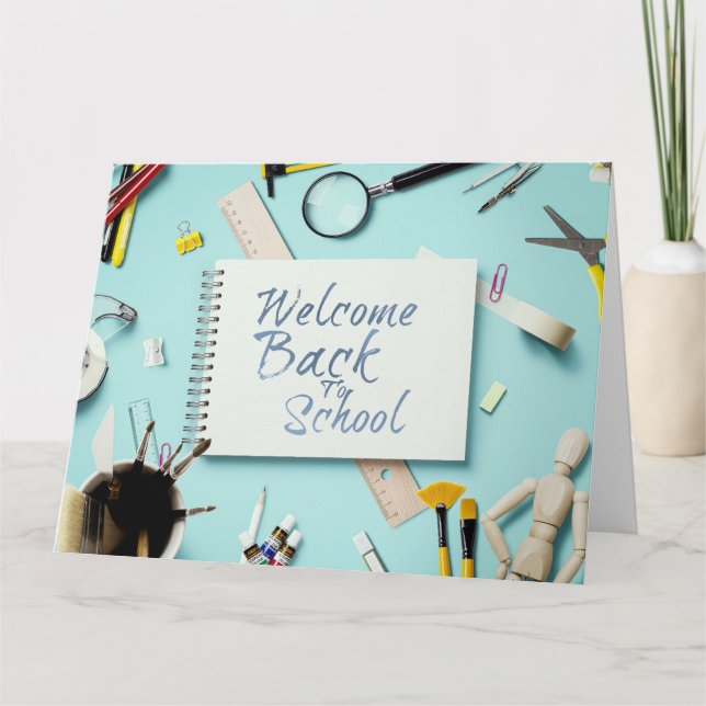 Welcome Back to School – Creative Notebook Style Card (Front)