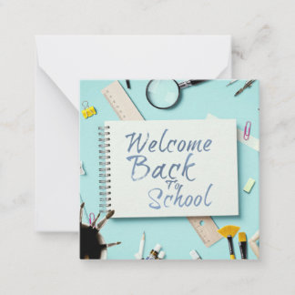 Welcome Back to School – Creative Notebook Style Note Card