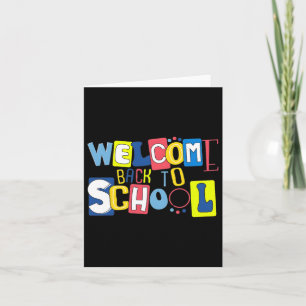 Welcome Back To School Cute Colorful Card