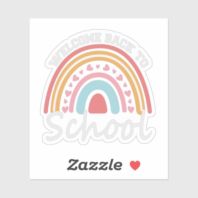 Welcome Back to School Cute Rainbow Student Gift Sticker (Sheet)