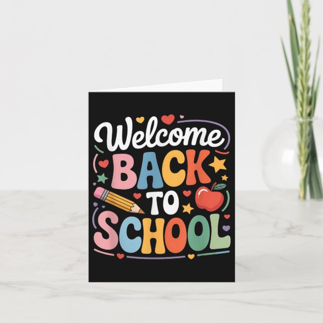Welcome Back To School Cute Teacher First Day Of S Card (Front)