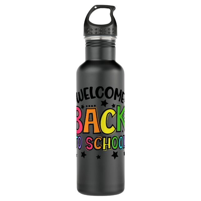 Welcome Back To School Design for School Staff Pre Stainless Steel Water Bottle (Front)