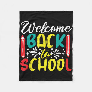 Welcome Back To School - First Day At School 2022 Fleece Blanket