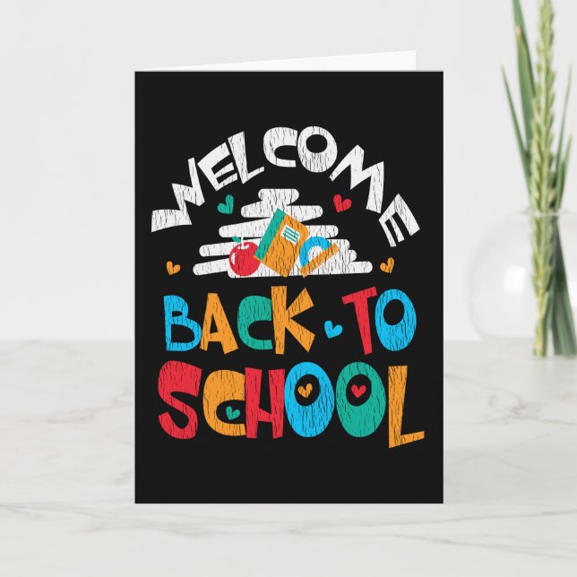 Welcome Back To School First Day of School Student Card (Front)