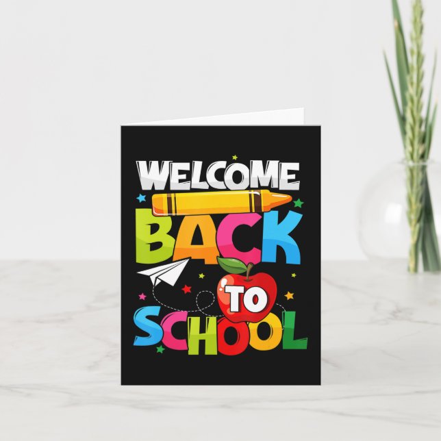 Welcome Back To School First Day of School Teacher Card (Front)