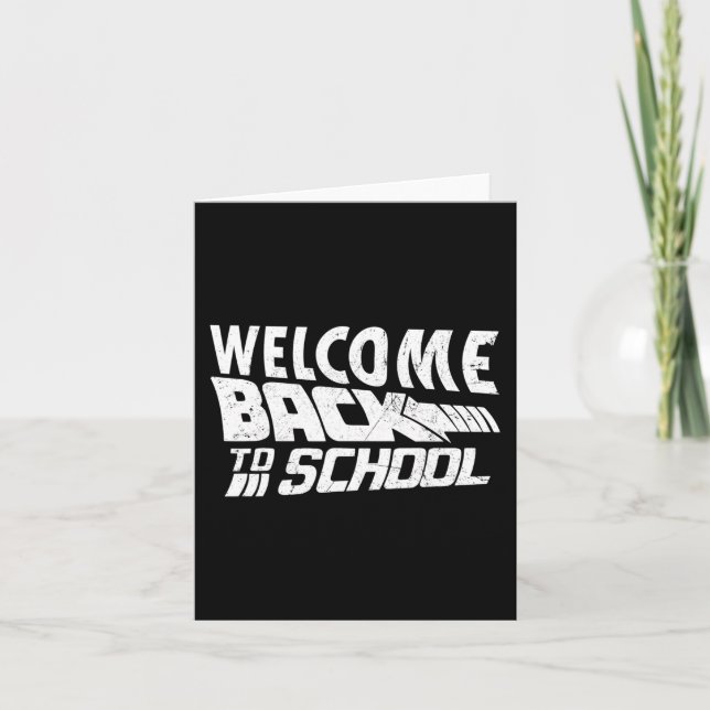 Welcome Back To School First Day of School Teacher Card (Front)