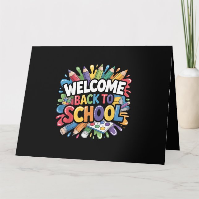 Welcome Back to School First Day of School Teacher Card (Front)