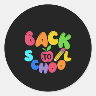 Welcome Back To School First Day Of School Teacher Classic Round Sticker