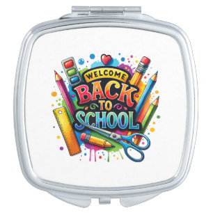 Welcome Back To School First Day of School Teacher Compact Mirror