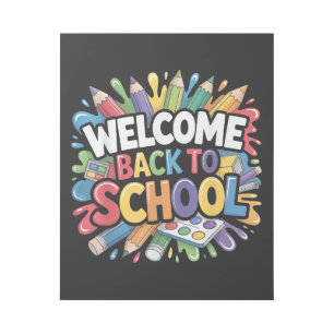 Welcome Back to School First Day of School Teacher Gallery Wrap