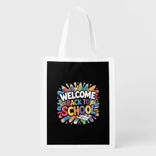 Welcome Back to School First Day of School Teacher Grocery Bag