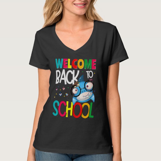 Welcome Back to School First Day of School Teacher T-Shirt (Front)