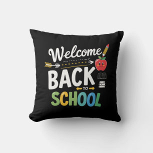 Welcome Back To School First Day of School Teacher Throw Pillow