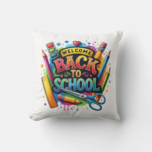 Welcome Back To School First Day of School Teacher Throw Pillow