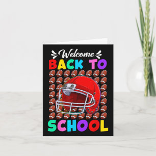 Welcome Back To School Football First Day Of Schoo Card