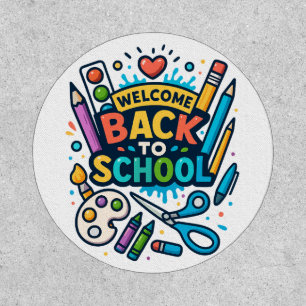 Welcome Back to School Fun Art Design Patch