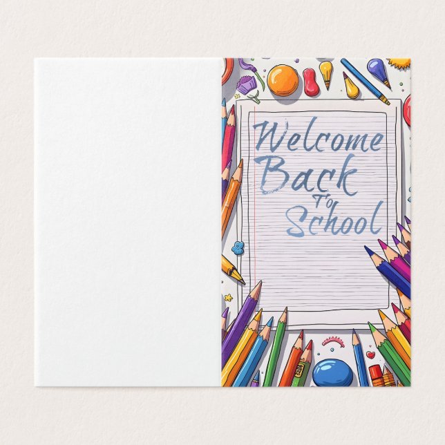 Welcome Back to School – Fun & Colorful (Outside Unfolded)