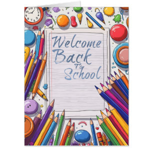 Welcome Back to School – Fun & Colorful Card