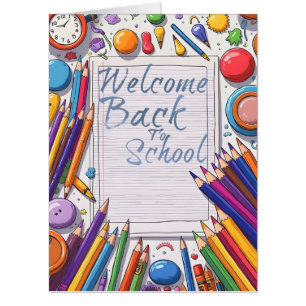 Welcome Back to School – Fun & Colorful Card