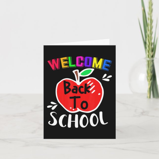 Welcome Back To School  Fun Teachers Students Gift Card (Front)