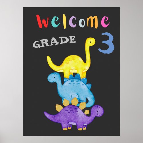 Welcome Back to school Grade Three Poster