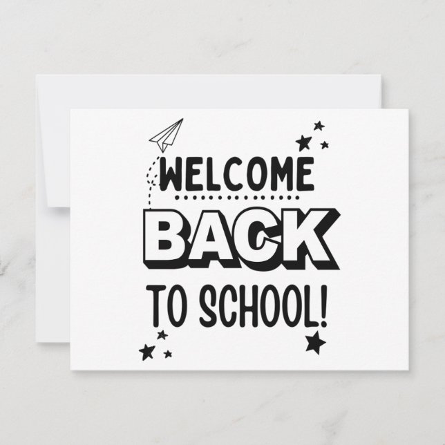 Welcome Back to school! Invitation (Front)