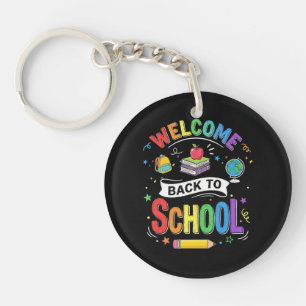 Welcome Back to School Kids Teacher First Day Keychain