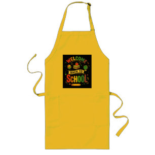 Welcome Back to School Kids Teacher First Day Long Apron