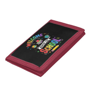 Welcome Back to School Kids Teacher First Day Tri-fold Wallet