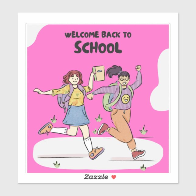 Welcome Back to School Large Size Sticker (Sheet)
