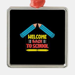 Welcome Back To School Metal Ornament
