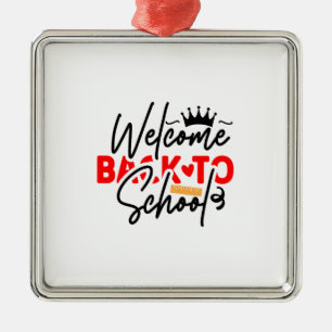 Welcome Back To School Metal Ornament