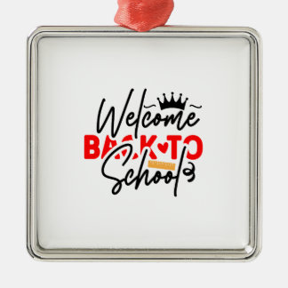 Welcome Back To School Metal Ornament