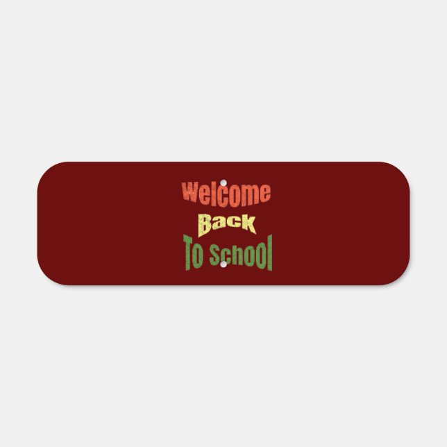 Welcome-Back-To-School Metal Sign (Front)