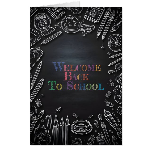 Welcome Back to School – New School Year Card (Front)