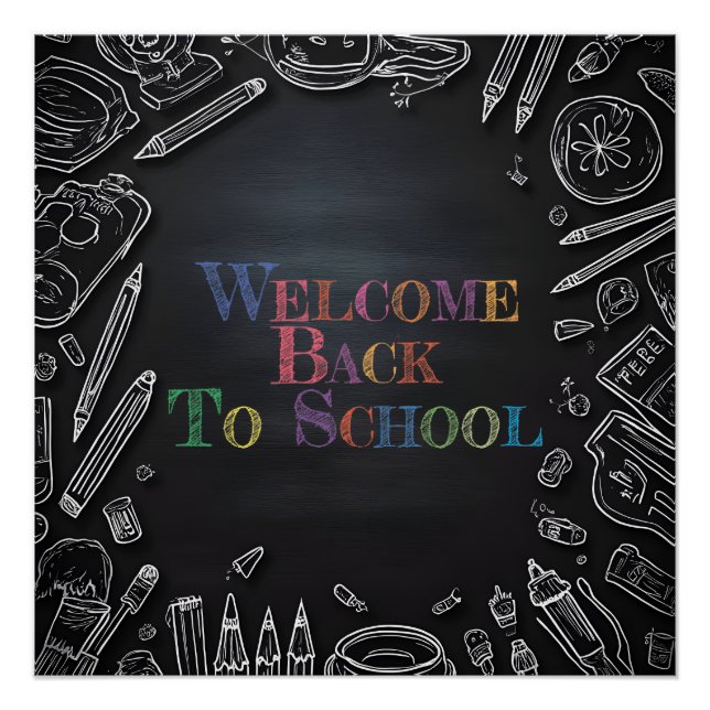 Welcome Back to School – New School Year Poster (Front)