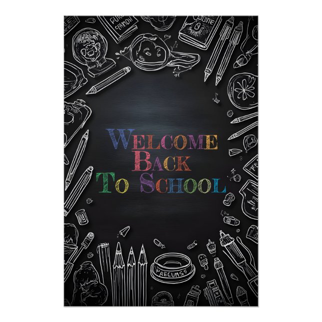 Welcome Back to School – New School Year Poster (Front)