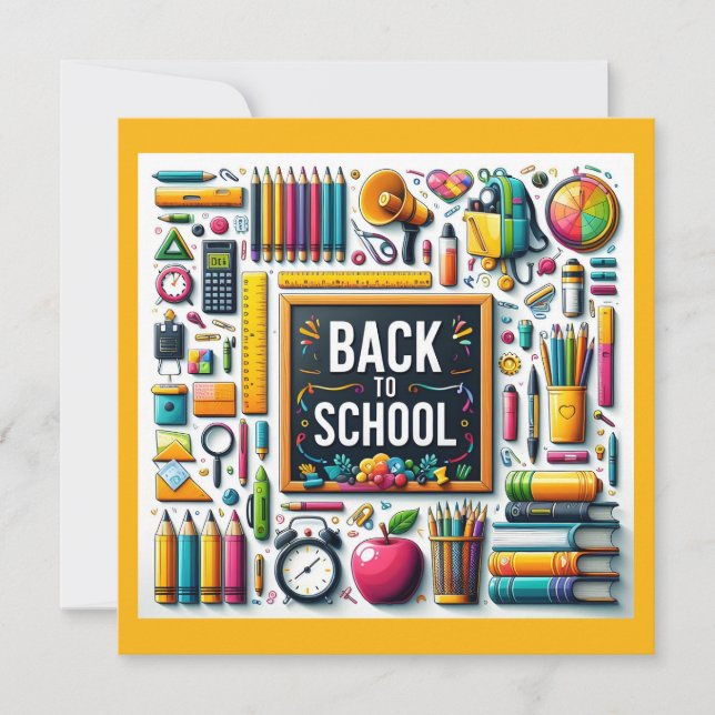 Welcome Back to School Note Card (Front)