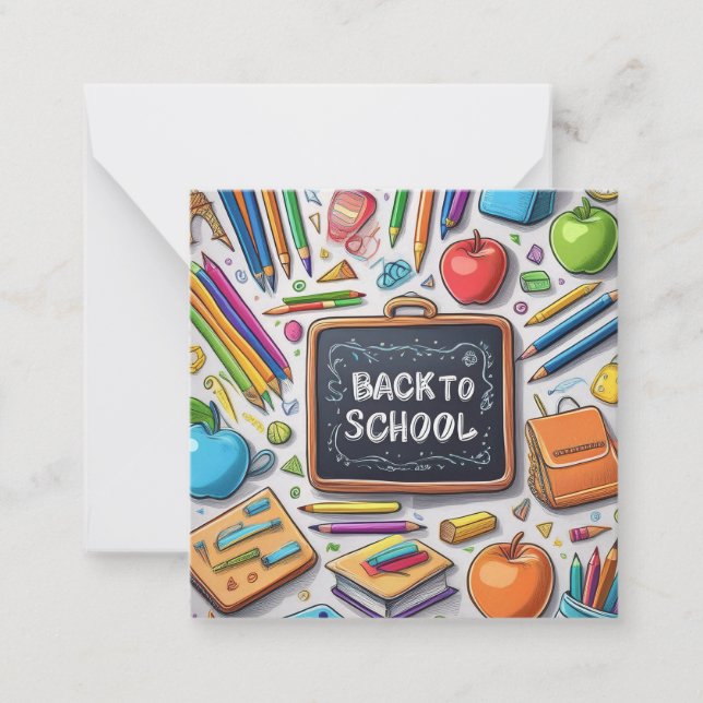  Welcome back to school! Note Card (Front)