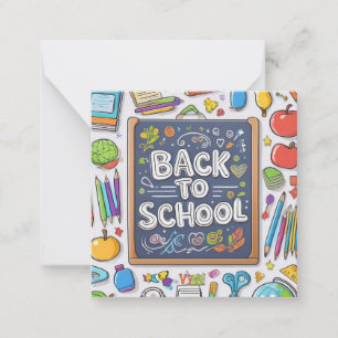 Welcome back to school! Note Card