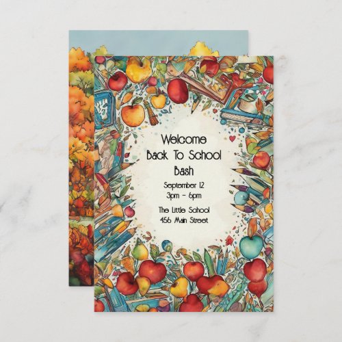 Welcome Back To School Party Invitation