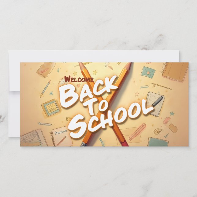 Welcome Back to School – Pencil Art Design (Front)