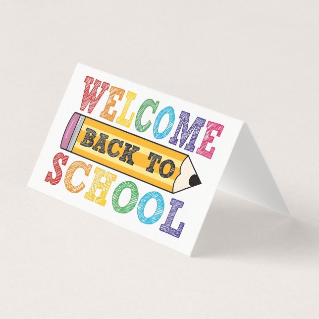 Welcome Back to School – Pencil Illustration (Front)