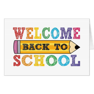 Welcome Back to School – Pencil Illustration Card