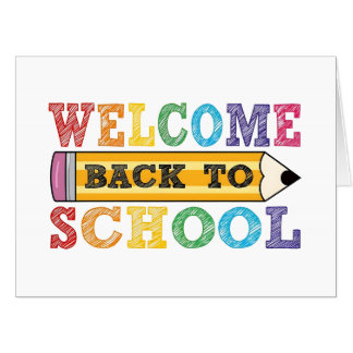Welcome Back to School – Pencil Illustration Card